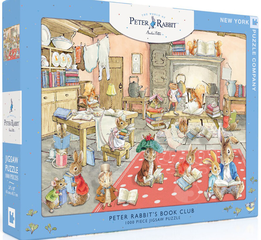 New York Puzzle Co. Peter Rabbit: Peter Rabbit's Book Club Puzzle 1000pcs