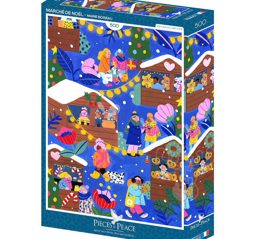 Pieces & Peace Christmas Market Puzzle 500pcs