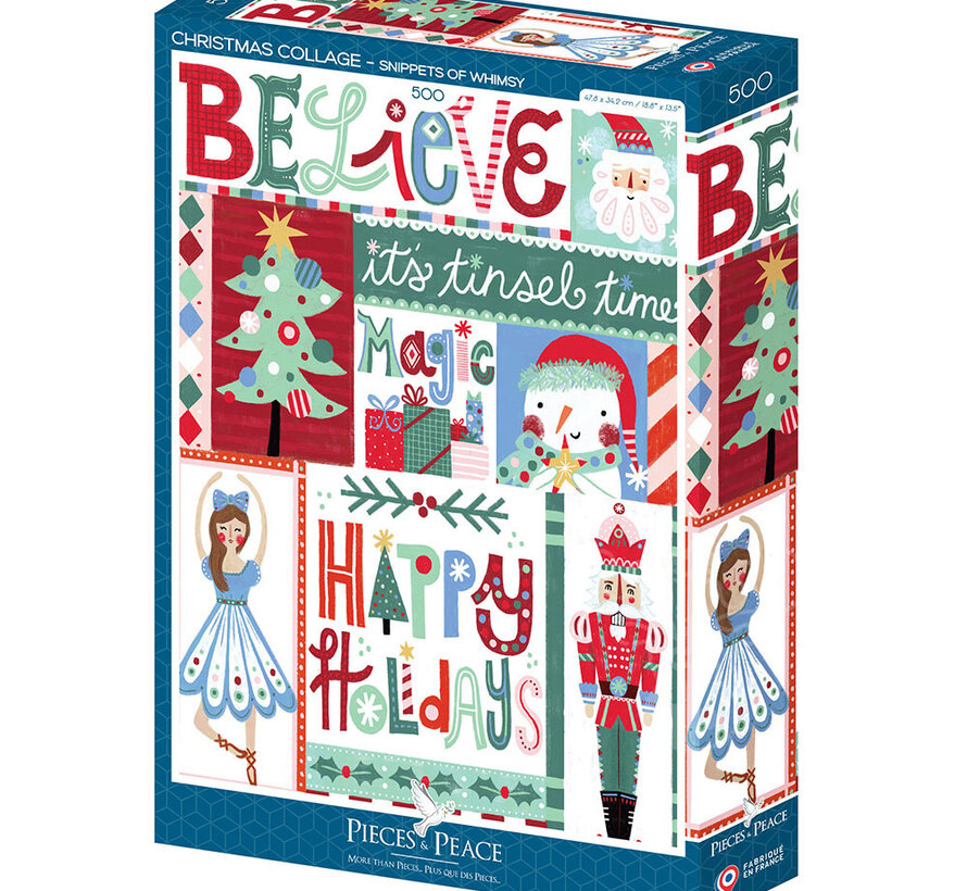 Pieces & Peace Christmas Collage Puzzle 500pcs