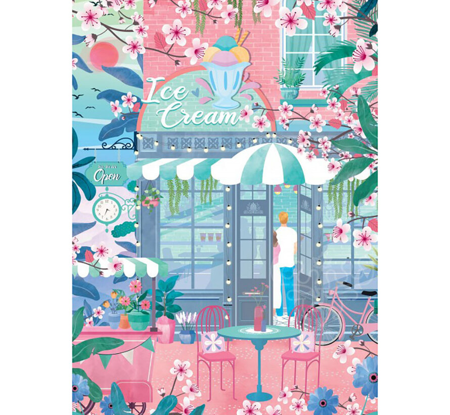 Pieces & Peace Ice Cream Shop Puzzle 1000pcs