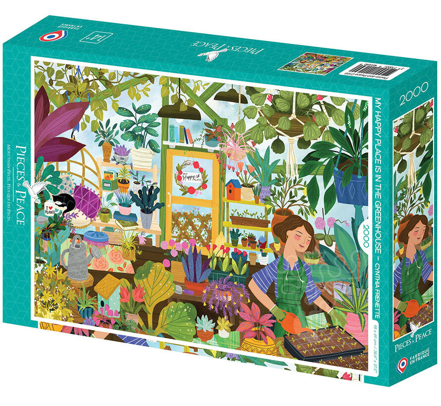 Pieces & Peace My Happy Place is in the Greenhouse Puzzle 2000pcs