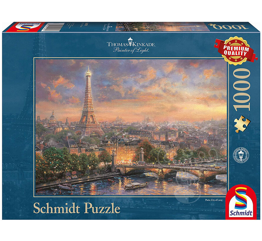 Schmidt Thomas Kinkade - Paris, City of Love Puzzle 1000pcs - Import