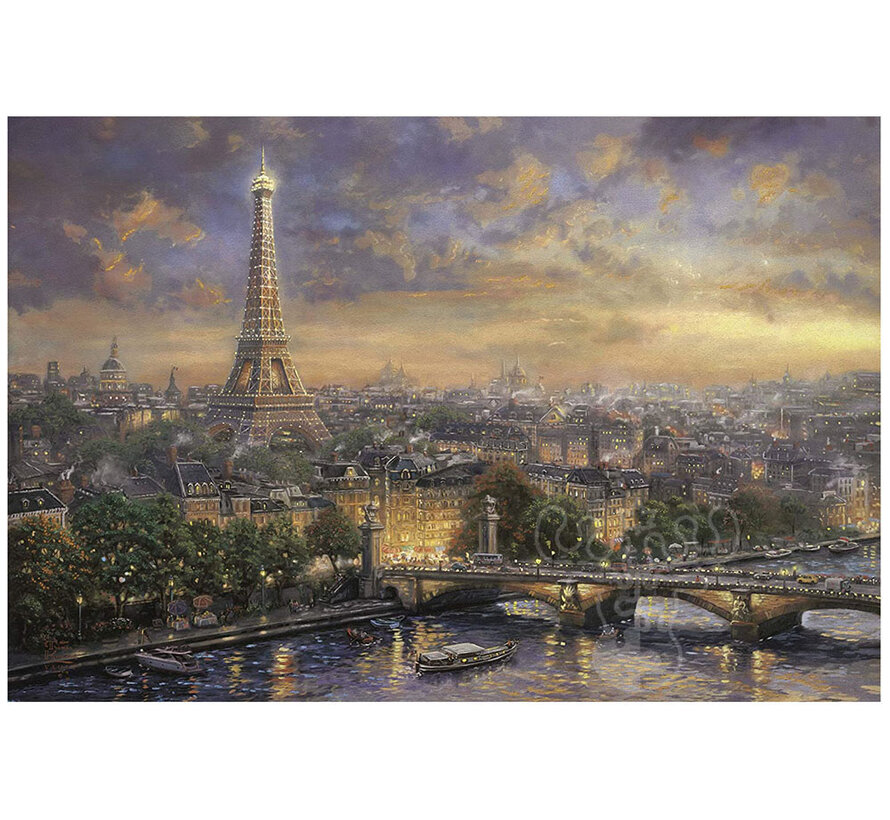Schmidt Thomas Kinkade - Paris, City of Love Puzzle 1000pcs - Import