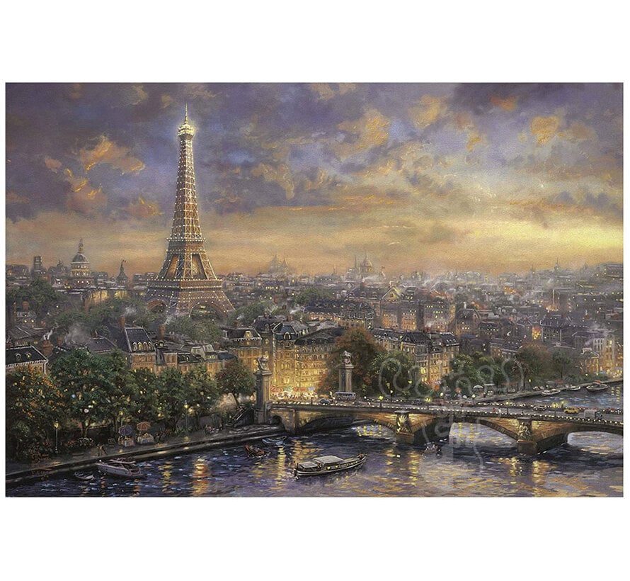 Schmidt Thomas Kinkade - Paris, City of Love Puzzle 1000pcs - Import