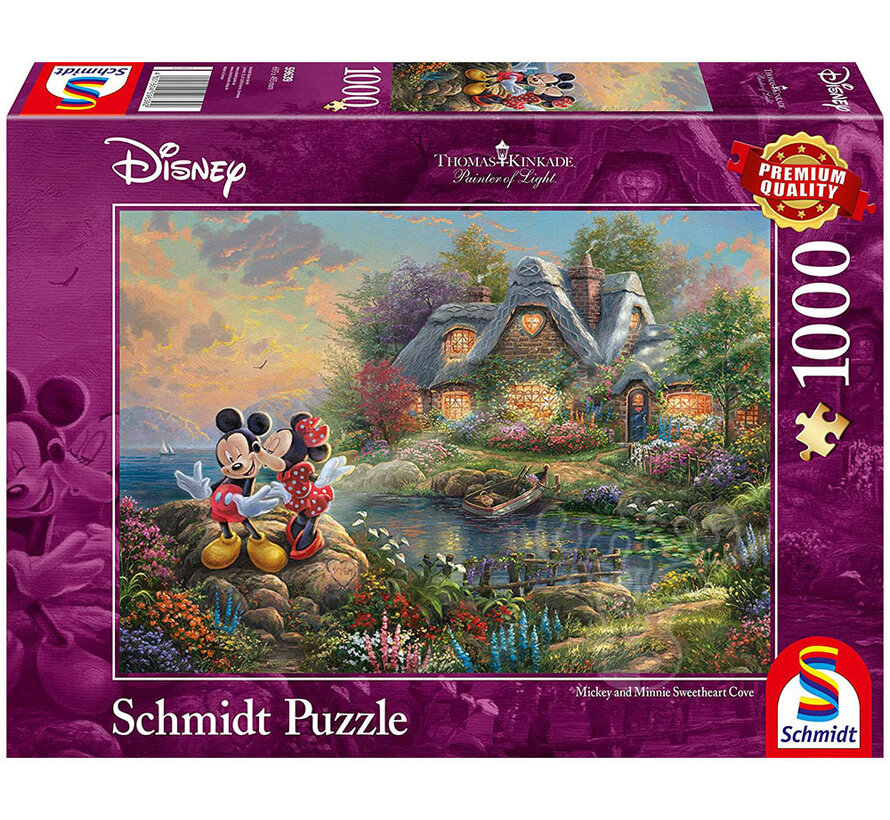 Schmidt Thomas Kinkade - Disney Sweethearts Mickey & Minnie Puzzle 1000pcs - Import