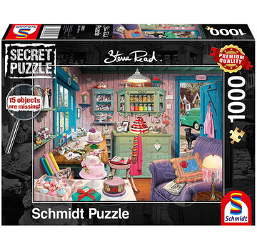 Schmidt Schmidt Secret Puzzle - Grandma's Coffee Shop Puzzle 1000pcs - Import