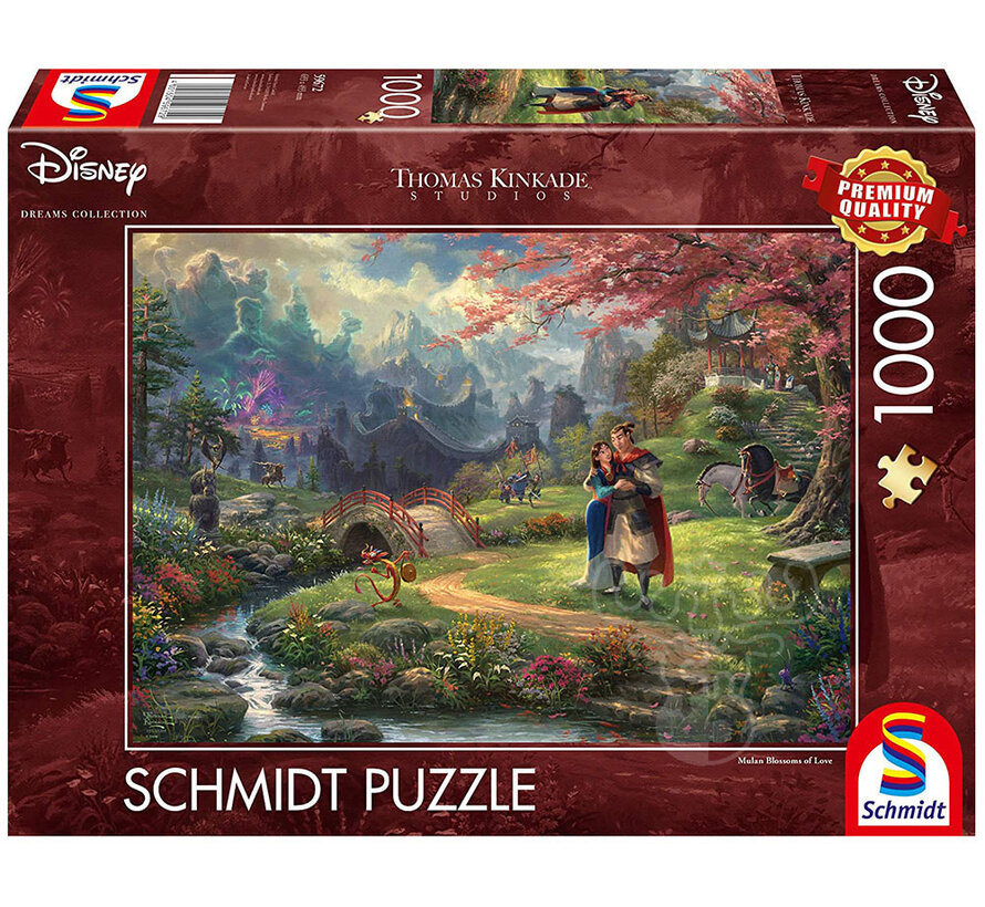 Schmidt Thomas Kinkade - Disney Mulan Blossoms of Love Puzzle 1000pcs - Import