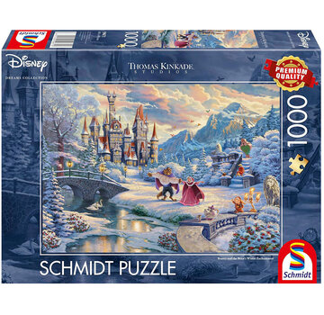 Schmidt Schmidt Thomas Kinkade - Disney Beauty and the Beast‘s Winter Enchantment Puzzle 1000pcs - Import