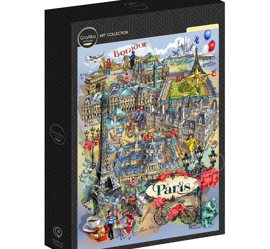 Grafika Paris Collage Puzzle 1000pcs