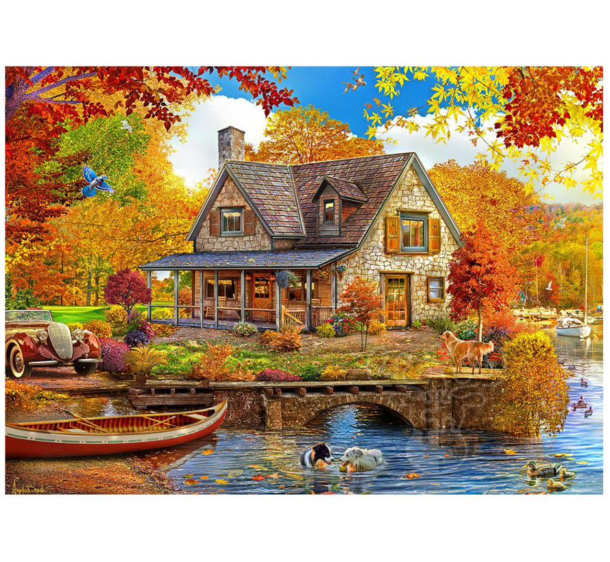 Bluebird Lake House Puzzle 500pcs
