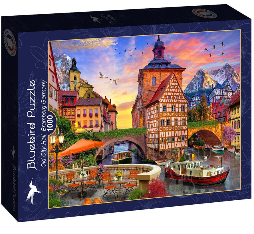 Bluebird Old City Hall, Bramberg Germany Puzzle 1000pcs
