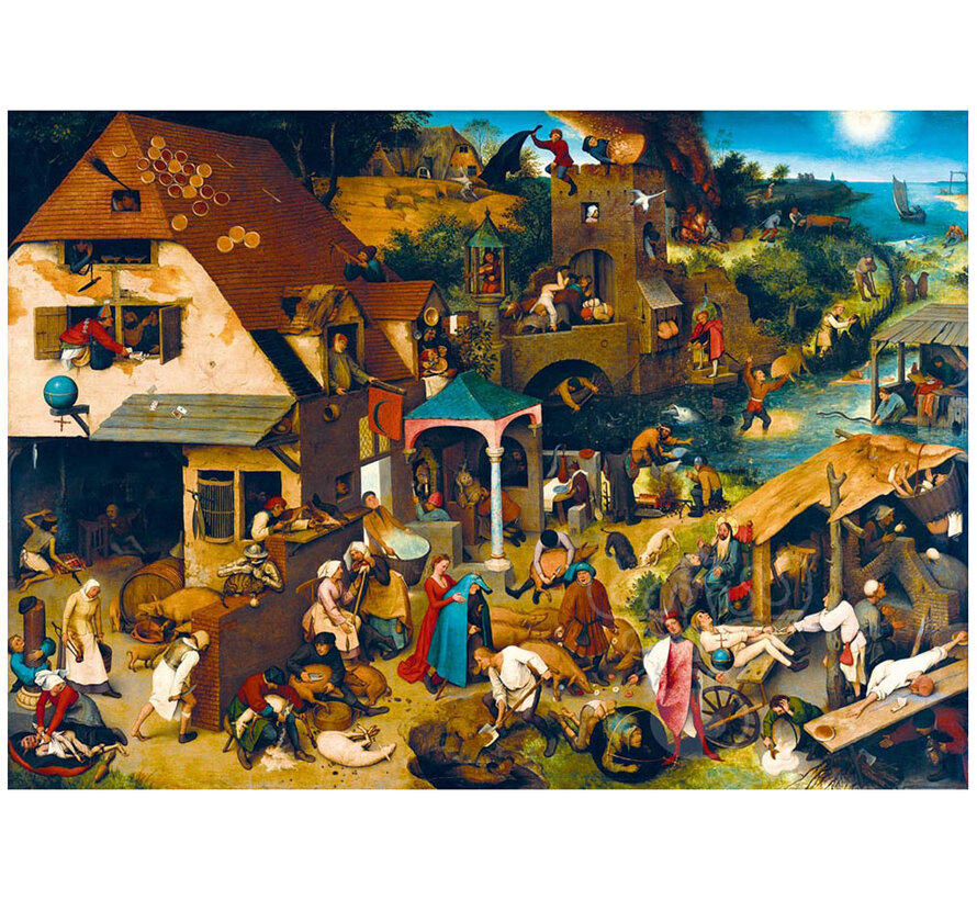 Bluebird Pieter Bruegel the Elder - Netherlandish Proverbs, 1559 Puzzle 1000pcs