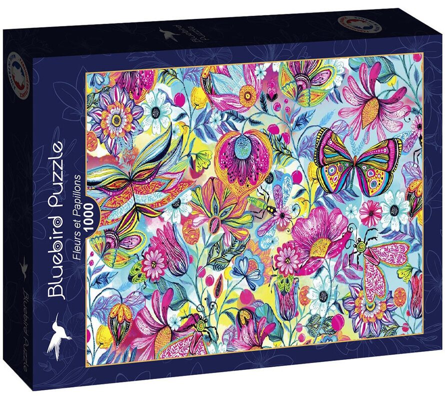 Bluebird Fleurs et Papillons Puzzle 1000pcs