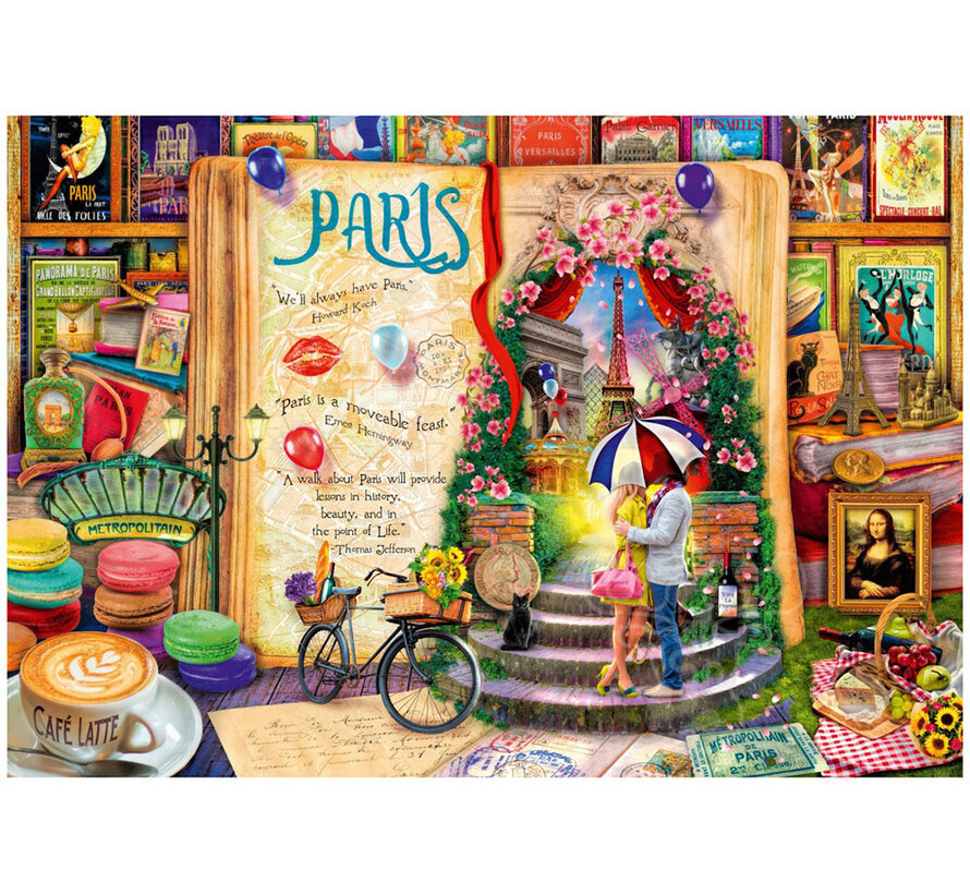 Bluebird Life is an Open Book Paris Puzzle 1000pcs