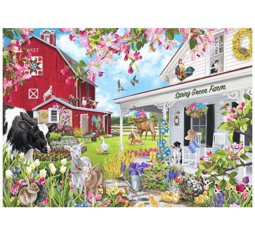 Bluebird Spring Green Farm Puzzle 1500pcs