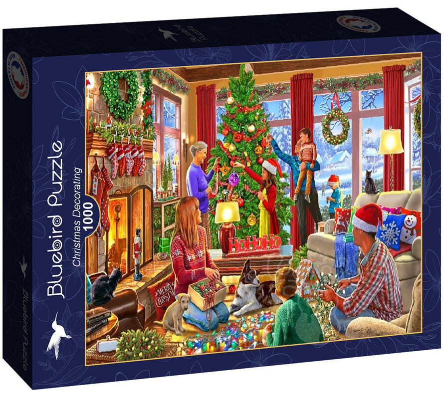 Bluebird Christmas Decorating Puzzle 1000pcs