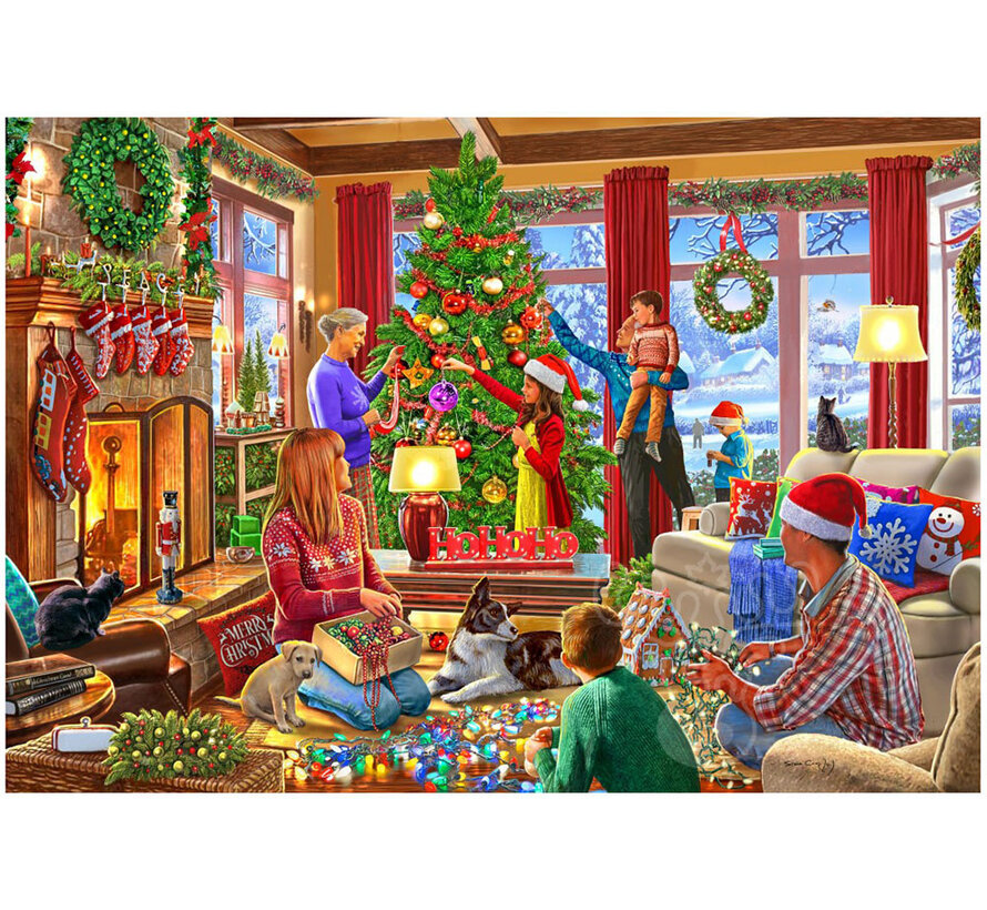 Bluebird Christmas Decorating Puzzle 1000pcs