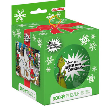Aquarius Aquarius How The Grinch Stole Christmas Puzzle 300pcs in a Tin Ornament Ball