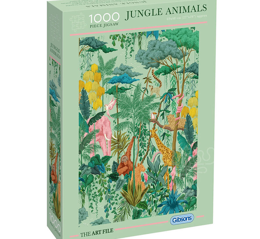 Gibsons The Art File: Jungle Animals Puzzle 1000pcs