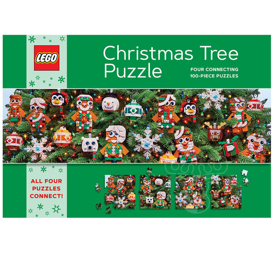 Chronicle LEGO Christmas Tree Puzzle 4 x 100pcs