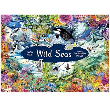 Laurence King Publishing Laurence King Wild Seas Puzzle 1000pcs contains 20 Shaped Pieces
