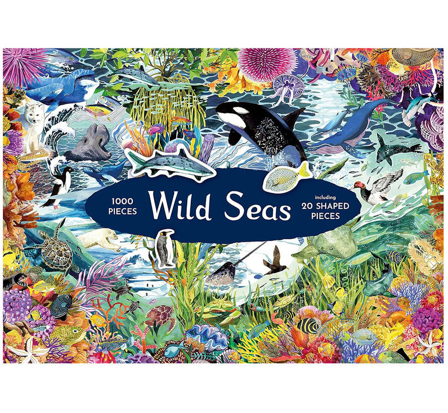 Laurence King Wild Seas Puzzle 1000pcs contains 20 Shaped Pieces