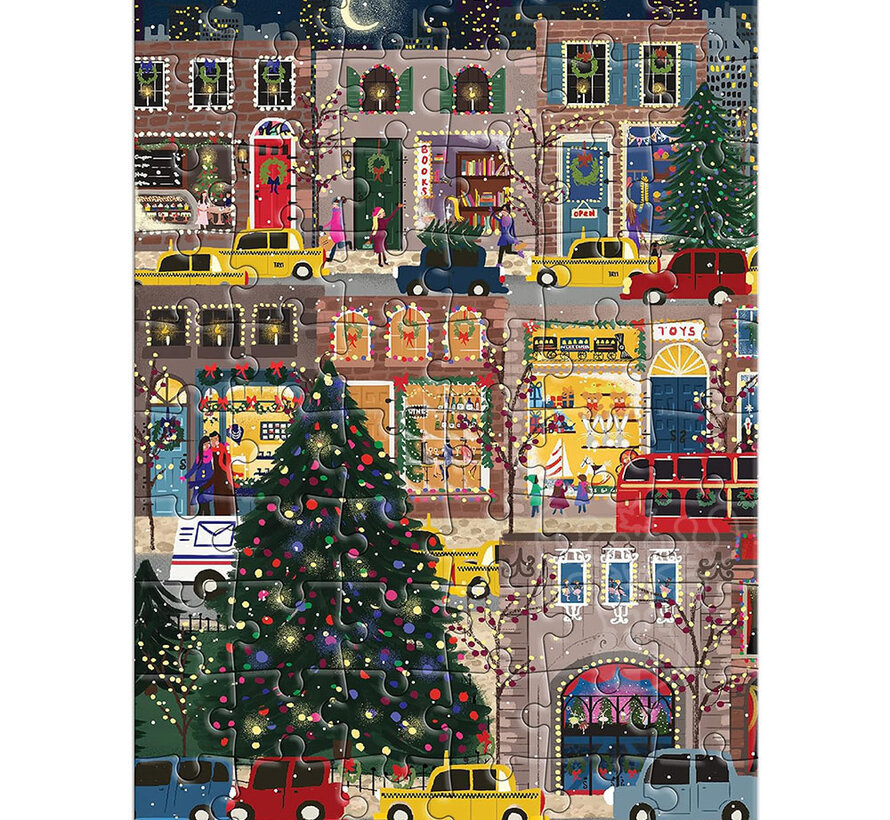 Galison Joy Laforme Winter Lights Greeting Card Puzzle 60pcs