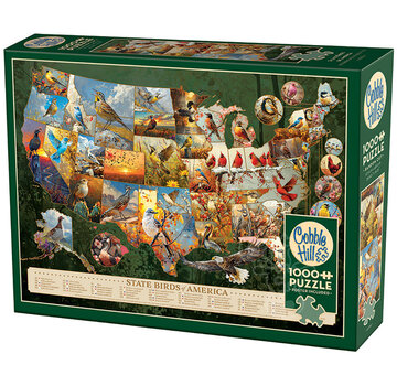 Cobble Hill Puzzles Cobble Hill State Birds of America Puzzle 1000pcs