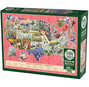 Cobble Hill Puzzles Cobble Hill State Flowers of America Puzzle 1000pcs