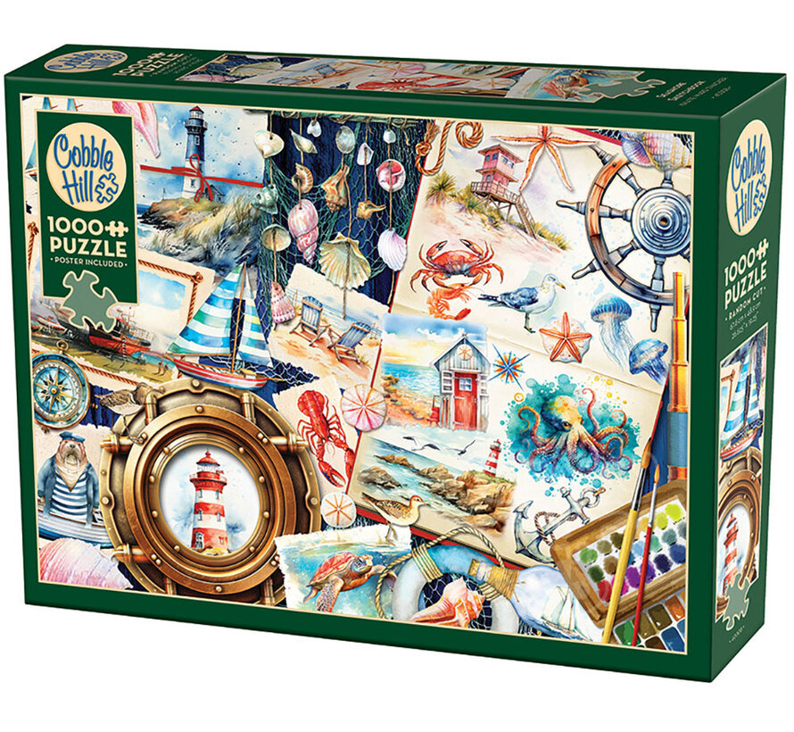 Cobble Hill Seashore Sketchbook Puzzle 1000pcs