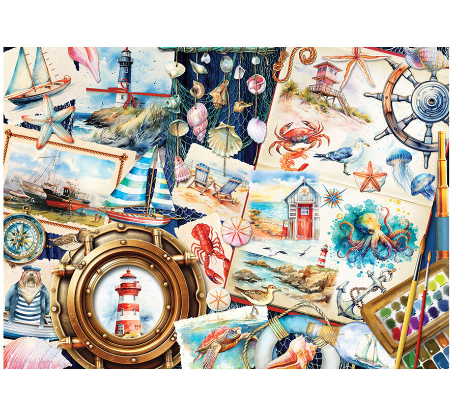 Cobble Hill Seashore Sketchbook Puzzle 1000pcs