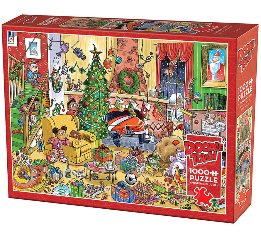 Cobble Hill DoodleTown: Catching Santa Puzzle 1000pcs