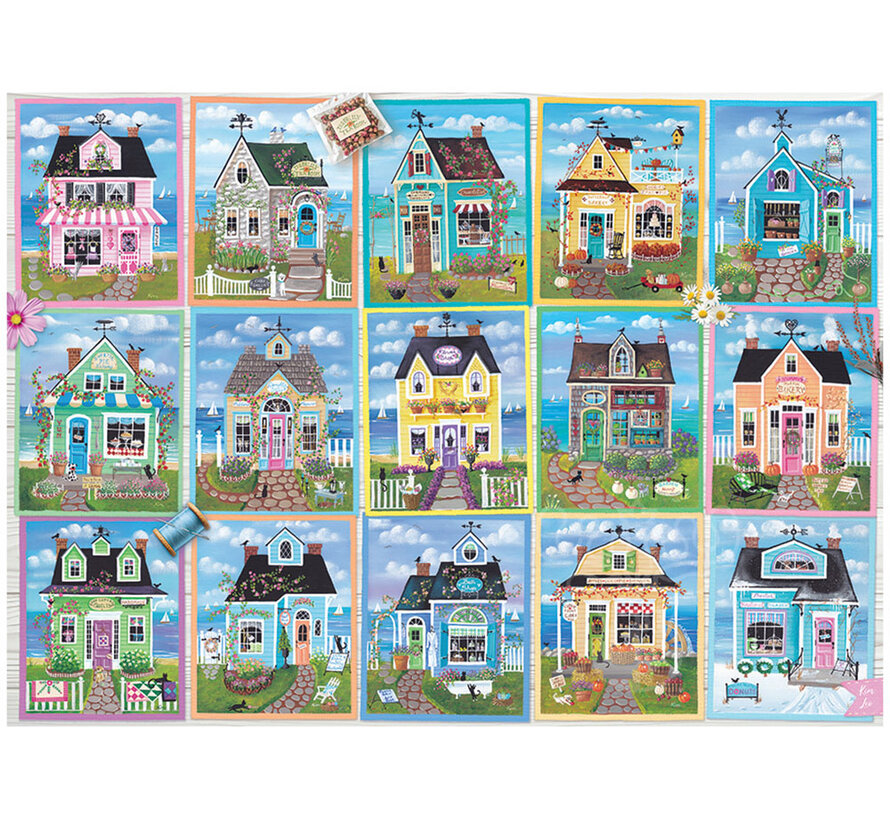 Cobble Hill Seaside Shops Puzzle 1000pcs
