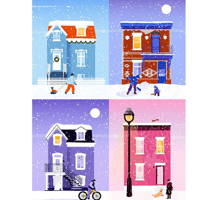 Holiyay Snowy in Montreal Puzzle 1000pcs