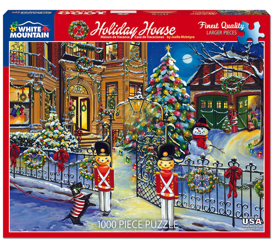 WMP Christmas White Mountain Holiday House Puzzle 1000pcs