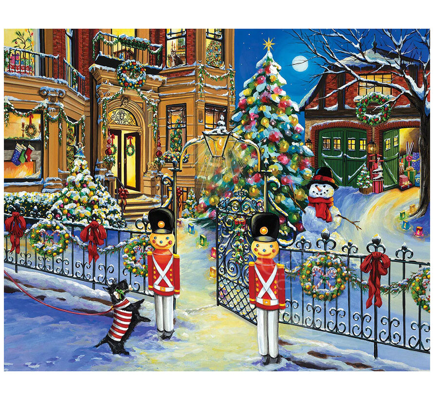 WMP Christmas White Mountain Holiday House Puzzle 1000pcs