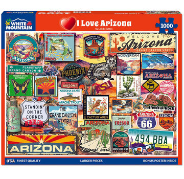 White Mountain White Mountain I Love Arizona Puzzle 1000pcs