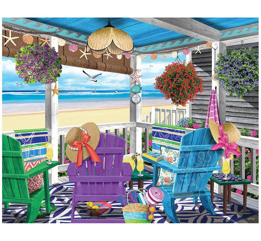 White Mountain Low Tide Puzzle 1000pcs