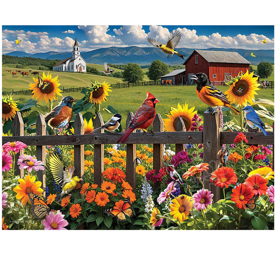 White Mountain Sunday Gathering Puzzle 500pcs
