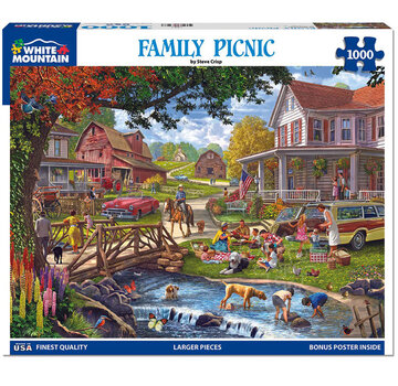 White Mountain White Mountain Family Picnic Puzzle 1000pcs
