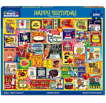 White Mountain White Mountain Happy Birthday Puzzle 1000pcs