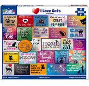 White Mountain White Mountain I Love Cats Puzzle 1000pcs