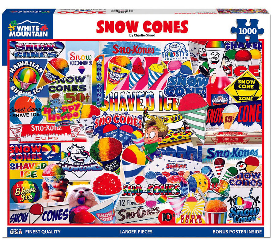 White Mountain Snow Cones Puzzle 1000pcs