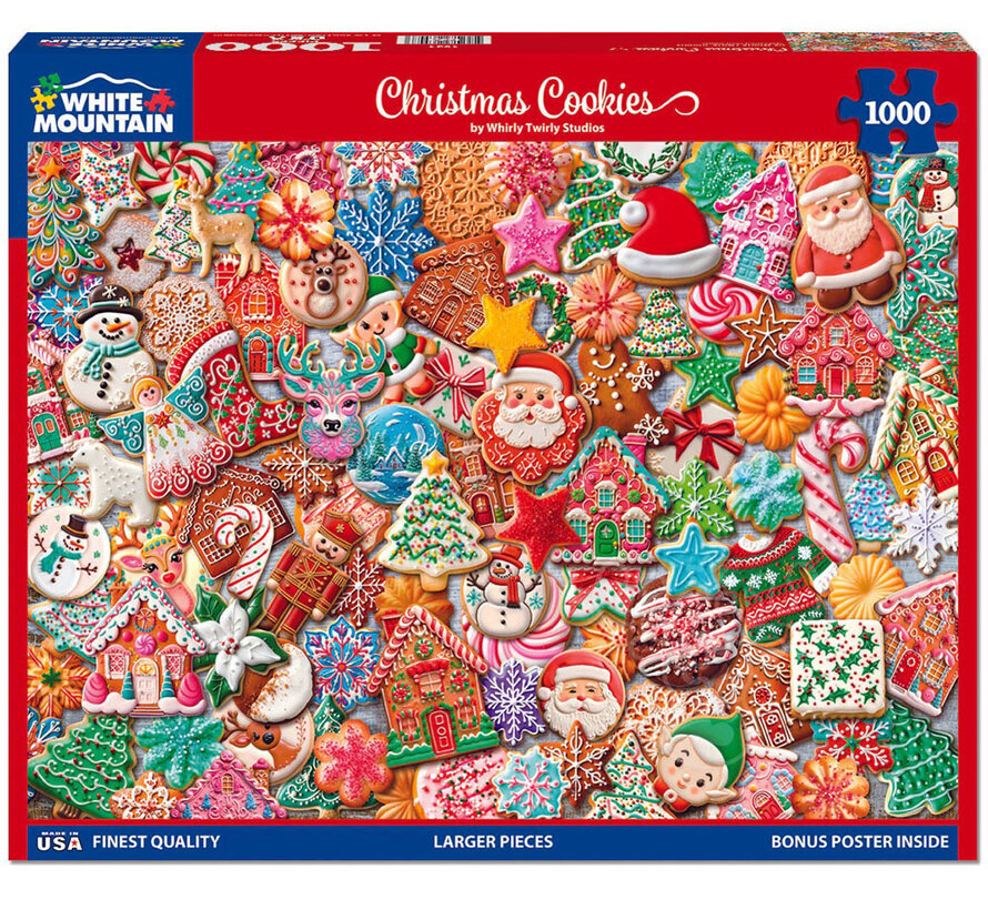 White Mountain Christmas Cookies Puzzle 1000pcs