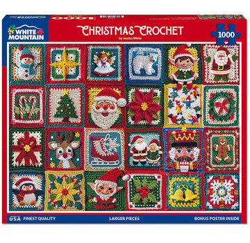 White Mountain White Mountain Christmas Crochet Puzzle 1000pcs