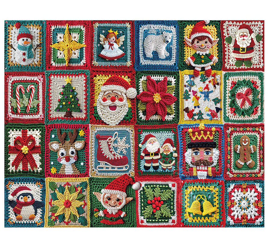 White Mountain Christmas Crochet Puzzle 1000pcs