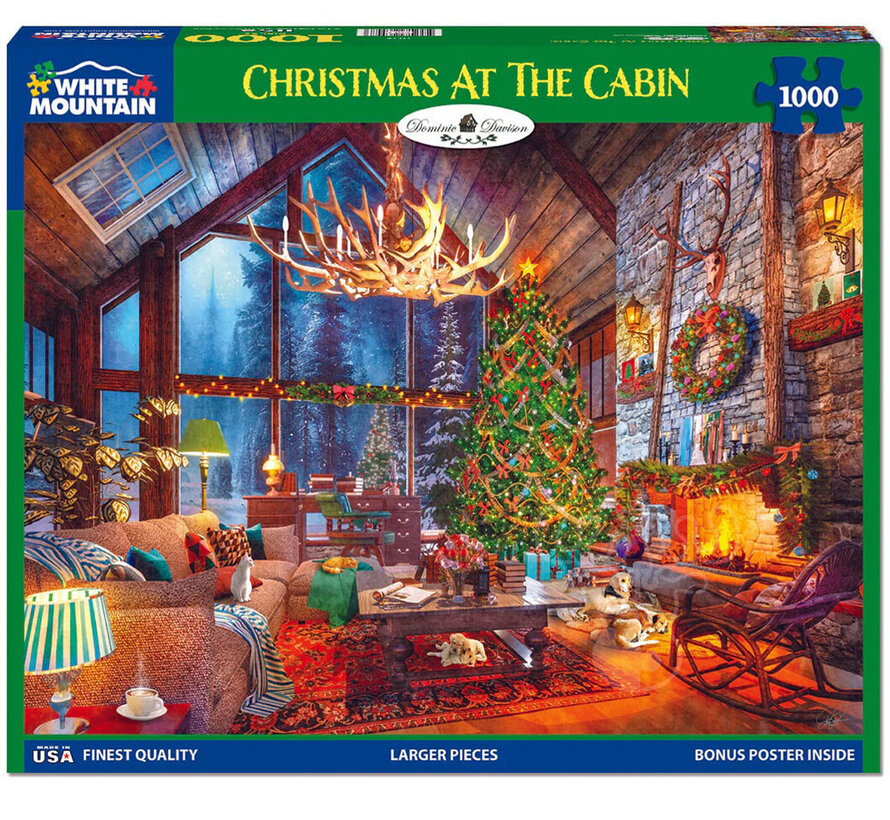 White Mountain Christmas At The Cabin Puzzle 1000pcs
