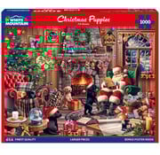 White Mountain White Mountain Christmas Puppies Puzzle 1000pcs