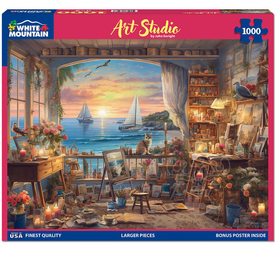 White Mountain Art Studio Puzzle 1000pcs