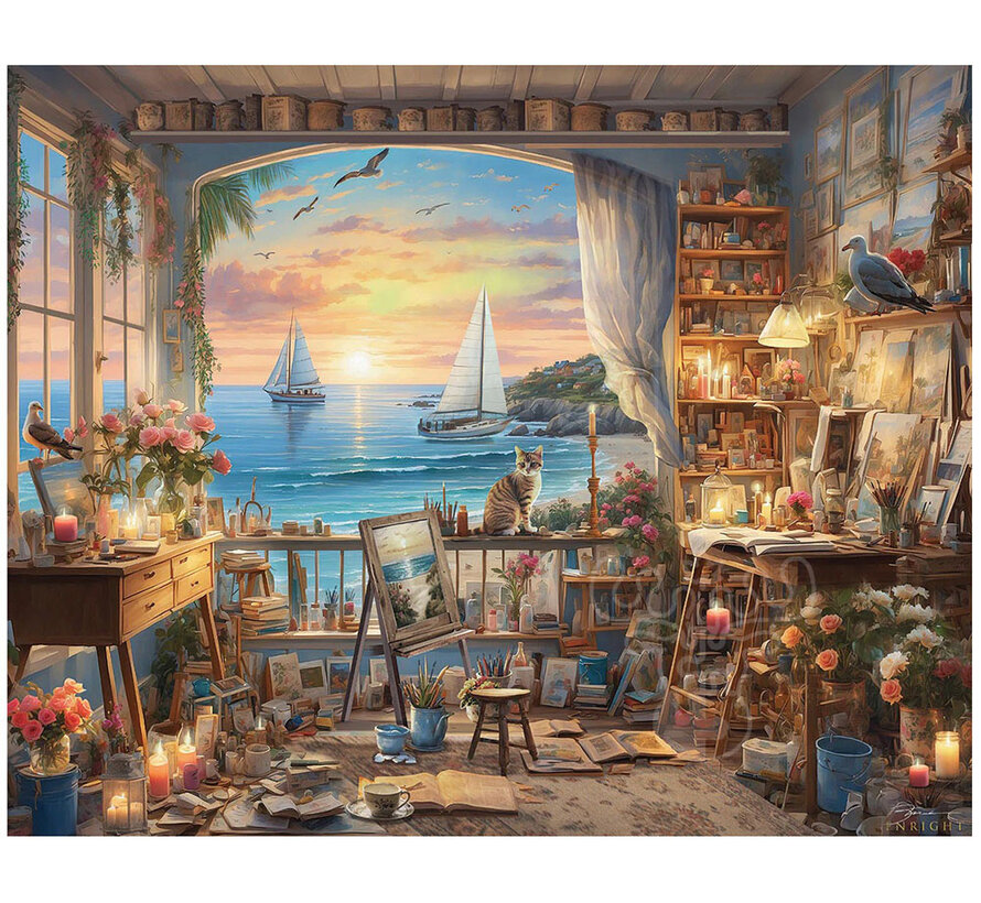 White Mountain Art Studio Puzzle 1000pcs